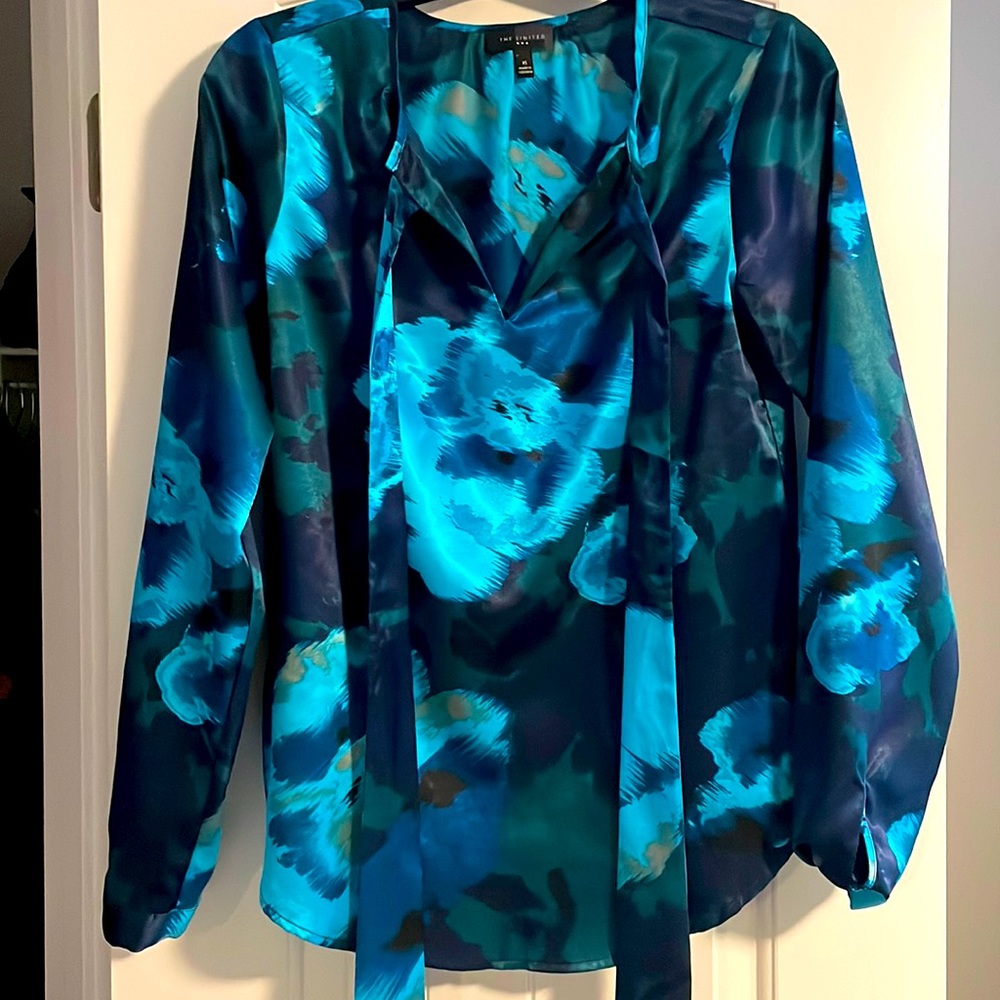 The Limited XSmall long sleeve blouse with tie front